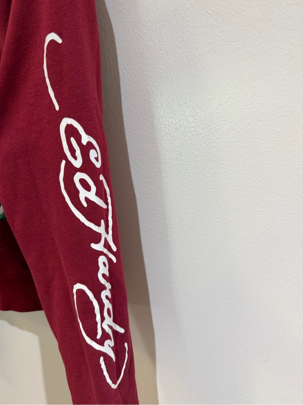 Ed Hardy Retro Koi Fish / Maroon Wine / Cropped Woman’s Hoodie / medium - Picture 5 of 11